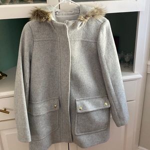 J Crew chateau parka in Italian stadium-cloth